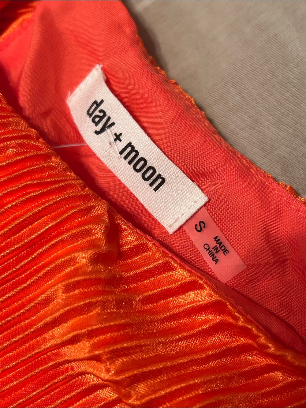 Go Big Orange Pleated Two-Piece Set - Picture 5 of 5